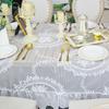 White Embroidery Lace Tablecloth for Home Wedding Party Decoration Table Cloth Rectangle Table Cover Retro Dustproof Tablecloth