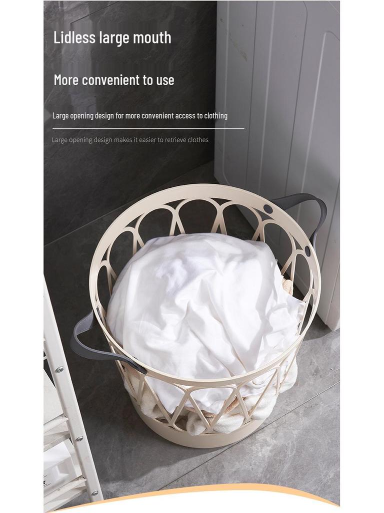 Movable Laundry Basket for Dirty Clothes - Household Bathroom Hamper