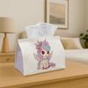 1pc Adorable Unicorn Print Tissue Holder with Wings- A Pastel, Charming Tissue Box That Is Waterproof, Perfect for The Bathroom, Living Room, Bedroom,