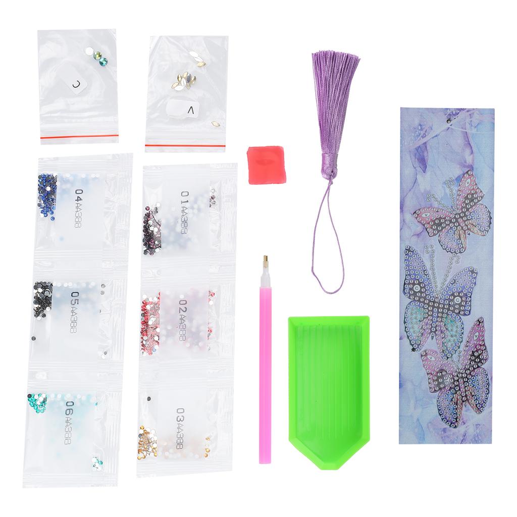DIY Decorative Diamond Painting Bookmarks Diamond Embroidery with Tassel Art Crafts