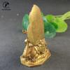 Antique Copper Tibetan Buddhism Holding Sword Manjushri Bodhisattva Buddha Riding Mythical Beast Statue Crafts Desktop Ornaments