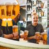 Delbara 4-delade tjocka klara ölglas mugg kopp med stor kapacitet för klubb bar