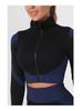 Seamless Ribbed Yoga Jacket & High-Waist Hip-Lift Sport Suit for Women - Quick-Dry Knit for In/Outdoor Wear.
