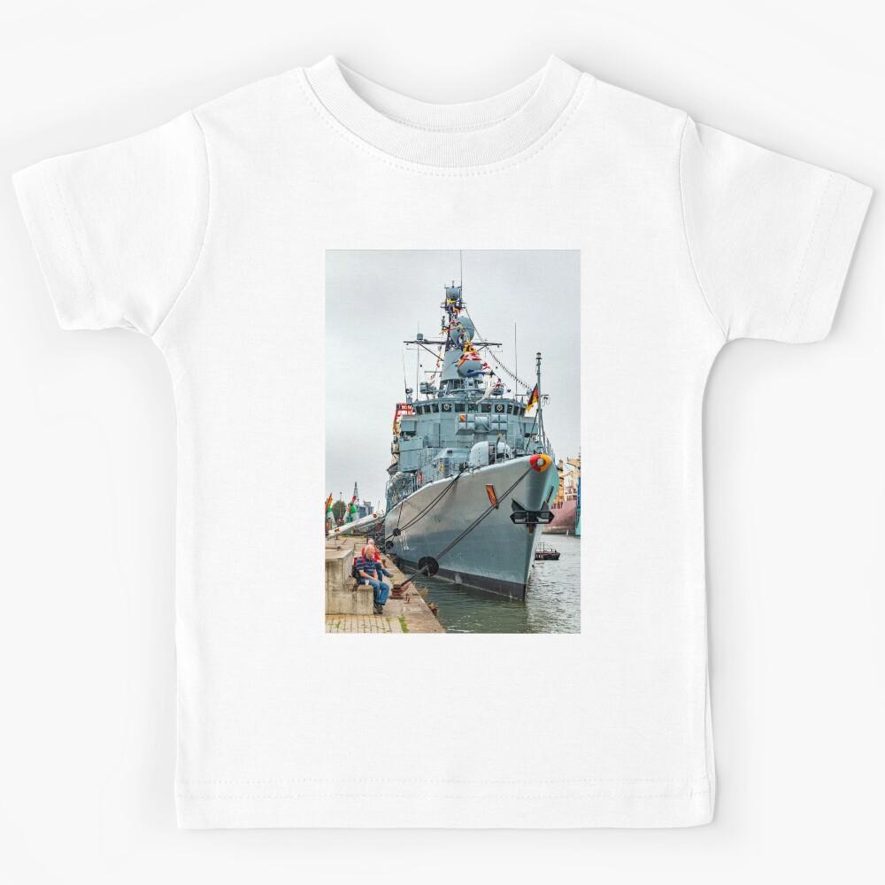 German Navy Frigate  Karlsruhe  - Bremerhaven Kids T-Shirt 150