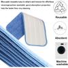 10 Pack Spray Mop Replacement Heads for Wet/Dry Mops, Reusable Microfiber Mop Pads Compatible with Bona Floor Care System - Blue