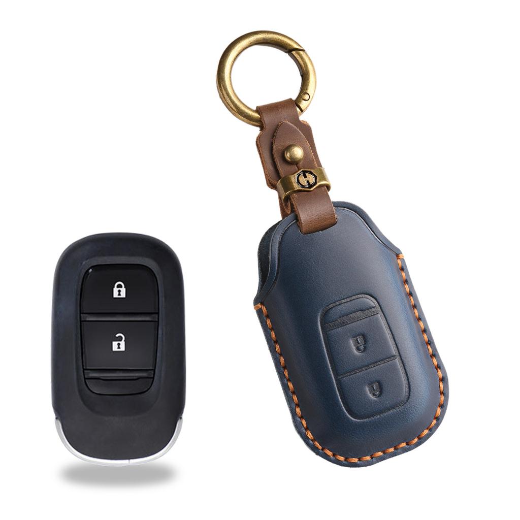 The New Retro Key Cover Is Suitable for The New Honda Accord Civic Handmade Leather Car Keychain.