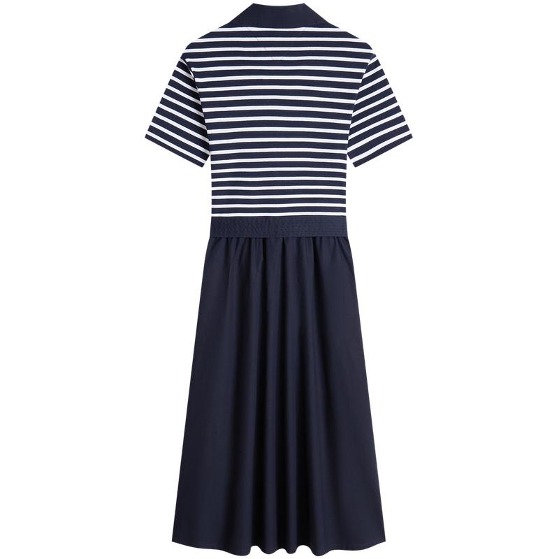 Tommy Hilfiger Elegant Waist-Defining Knit V-Neck Polo Dress Women dresses XW0XW08169