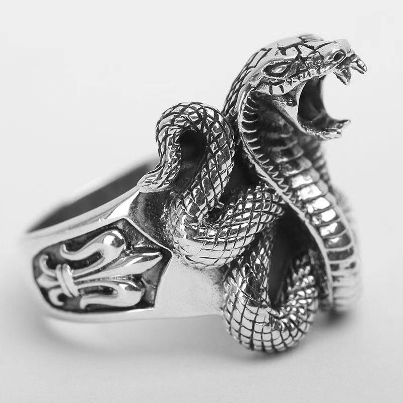 European and American S Men's Ring Cobra Domineering Men's Trendy Ring