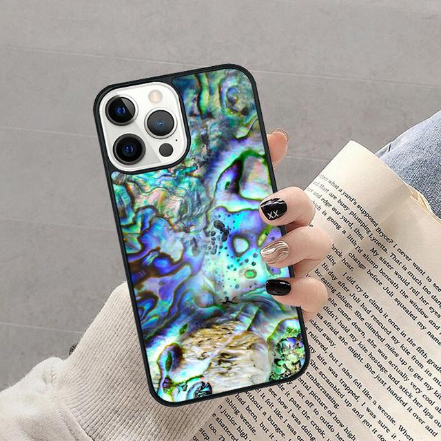 Paua Abaloneb marble Phone Case For iPhone 17 Air 16 pro max 15 14 plus 12 13 Soft Bumper Shell Cover coque