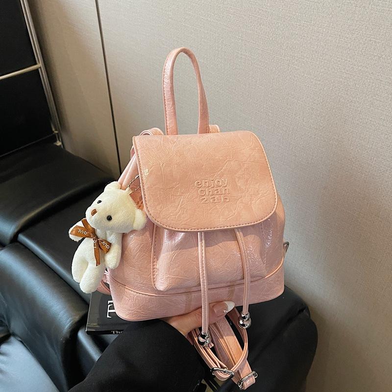 Bucket bag women's 2025 new niche design sense fashion backpack Korean version student schoolbag travel backpack