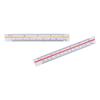 2Pcs Architectural Ruler Set Plastic Small Scale Pocket Mini for Engineer Architects Engineering Scaling 12.5cm
