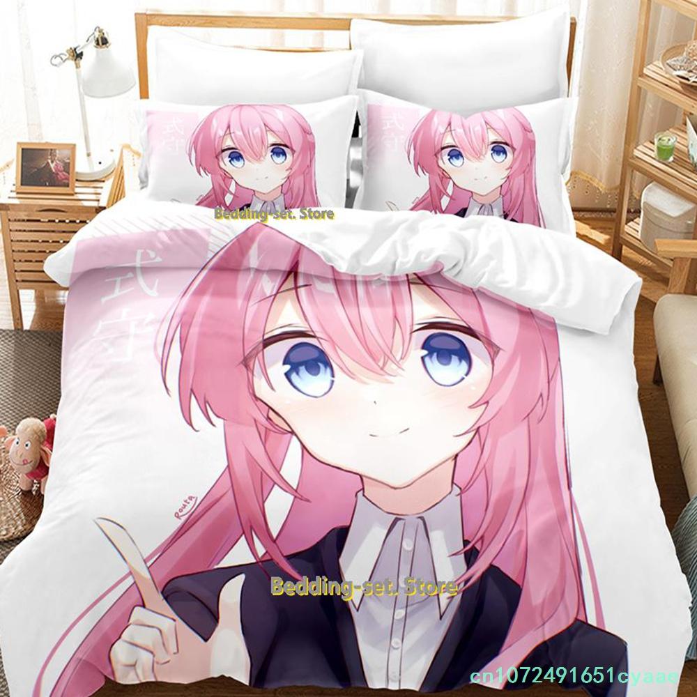New Shikimori's Not Just A Cutie Bedding Set Cartoon Anime three-piece Set Adult Kid Bedroom Duvetcover Sets Camas Dormitorio