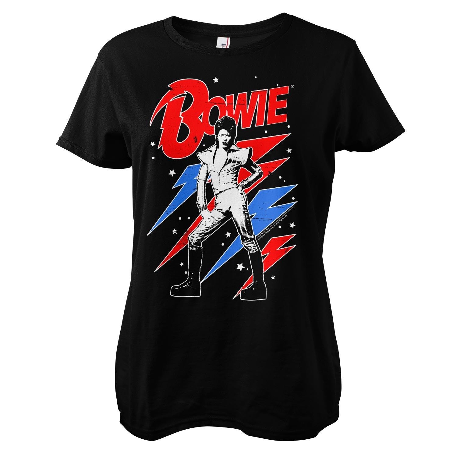 Officially Licensed David Bowie Bowie Lightning Bolt Women T-Shirt S