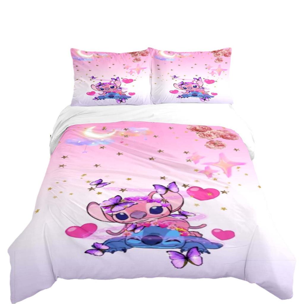 3D Digitaldruck Drei-teilige Bettbezug Cartoon Vier-teilige Bettwäsche