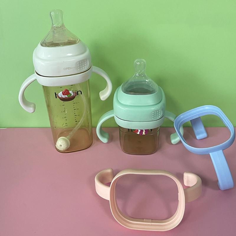 Infant Feeding Bottle Accessory with Secure Grip Handle, Child Friendly Bottle Holder Attachments