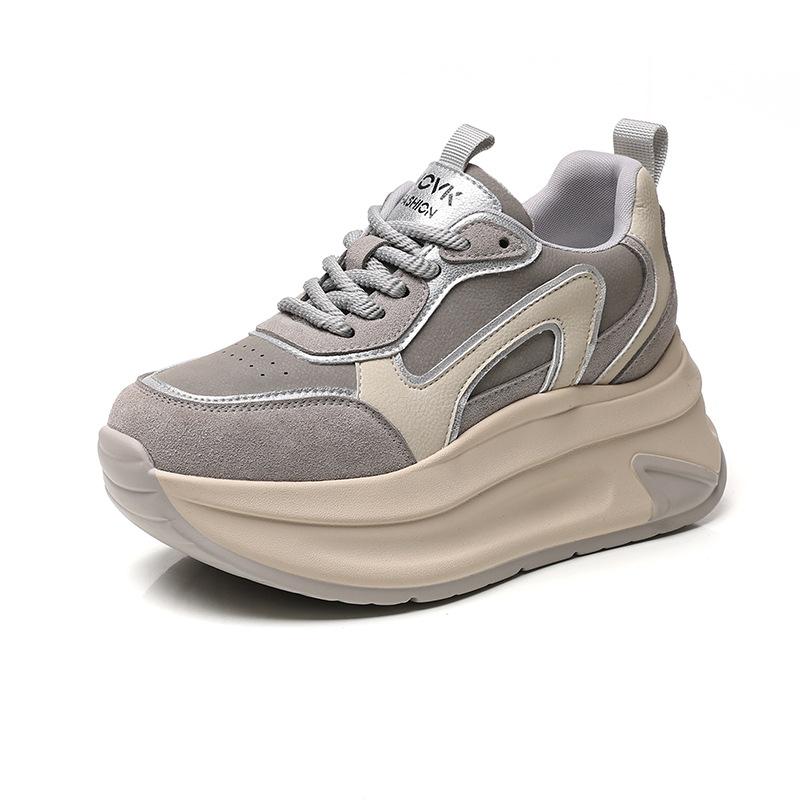 Platform dad shoes women's autumn new sports small height-increasing shoes breathable velvet versatile casual shoes women