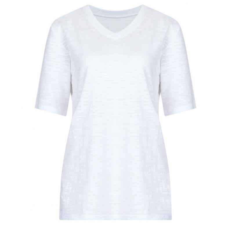Shop Women Slub CoTTon V Neck ShorT sleeVe T shirT Dai Wsh 0520