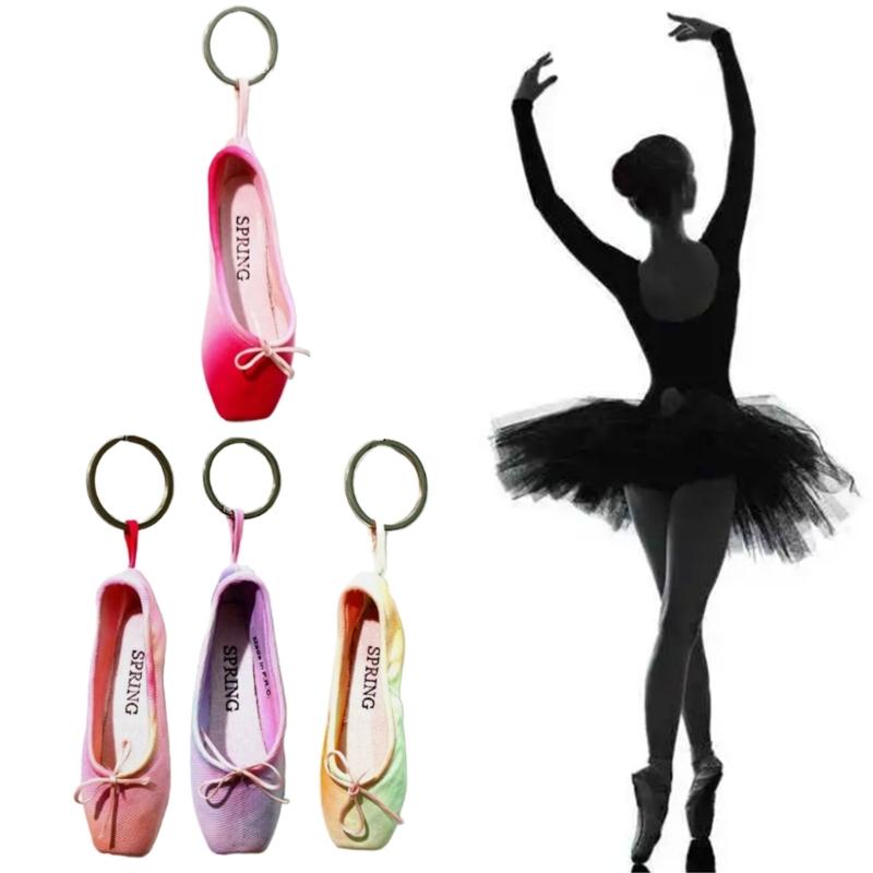 Mini klíčenka na špičkové baletní boty Klíčenka Baletní boty Příslušenství pro taneční nadšence