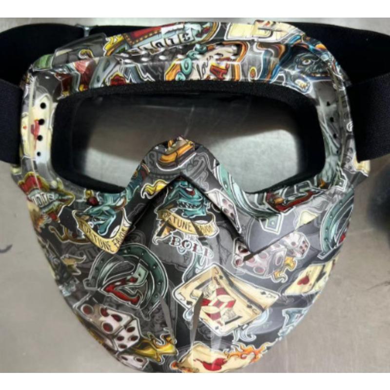 

Велосипедная маска Маска Хэллоуин Маска головы черепа Съемный Ветрозащитный Песочный шлем One size