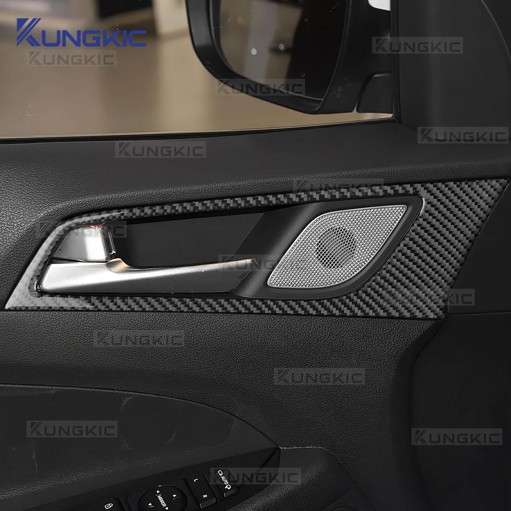 Carbon Fiber Style Interior Sticker for Hyundai Tucson TL/TLE J6 2015 2016 2017 2018 2019 2020 Door Handle Area