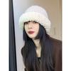 Women's Big Head Wool Hat with Versatile Face In Autumn and Winter Small Knitted Hat with Thickened Warm Plush Ear Protection Fisherman's Hat