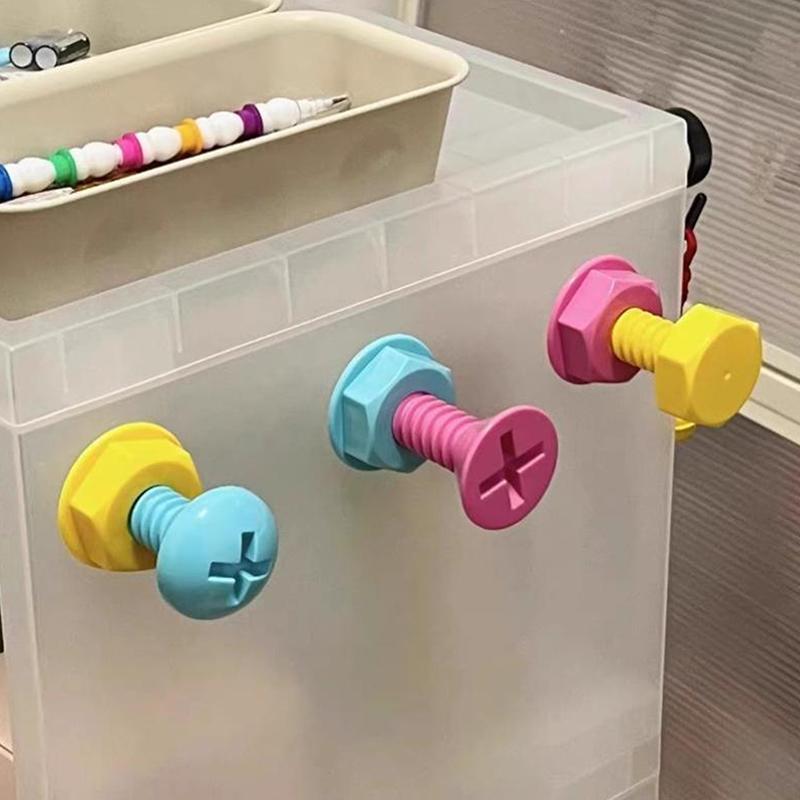Screws Adhesive Hooks Creative Hooks Wall Hooks Clothes Hooks Behind Doors Strong Adhesive No Punching Children'S Cute Hooks