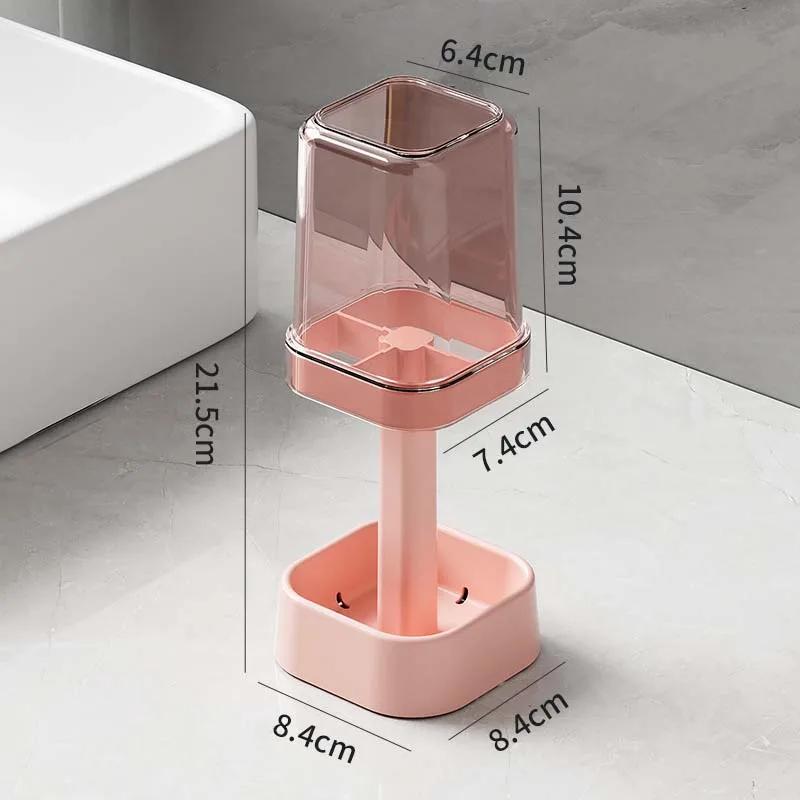 Minimalist Toothbrush Holder Set Compact Storage Organizer with Gargle Cup, Bathroom Tumbler, and Rack Space-Saving Bathroom