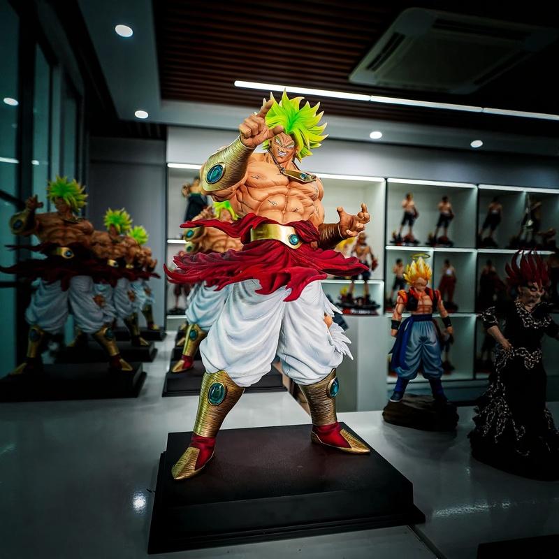Dragon Ball New Super Saiyan Jt Statue - 50cm Broken Circle Brolly Action Figure Animation Model Ornament for Collection Gift