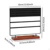 Earring Holder, Jewelry Organizer, Simple Countertop Wood Base Stable Display Stand Storage