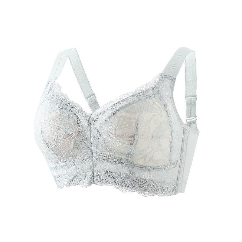 No Steel Ring Bra Women's Underwear Large Size Thin Design Adjustable Bra Adjustable Bra Double Breasted Upper Support Anti Sagging Bra