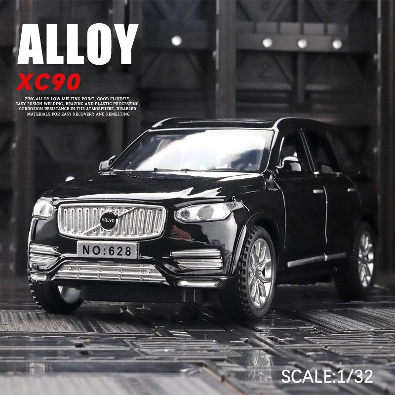 1/32 Scale XC90 Diecast Car Model Toy, Pull Back Toy Vehicle with Sound and Light for Kids Toddler Boys Girls Gift Collection