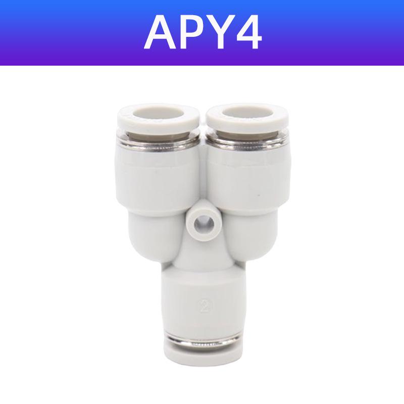 AirTAC Pneumatic Quick-Fit Tube Connectors: Y-Type & T-Type, APY/APE Sizes 4-16