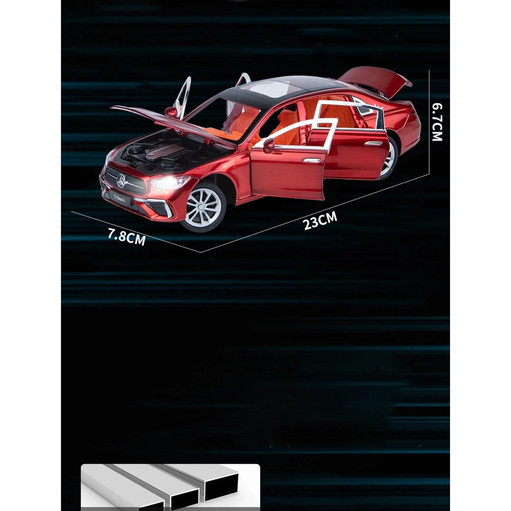 1/24 BENZ C260 Classe C Lega Auto Diecasts & Veicoli Giocattolo Modello Auto Suono e Luce Tirare Indietro Auto Giocattoli Regali