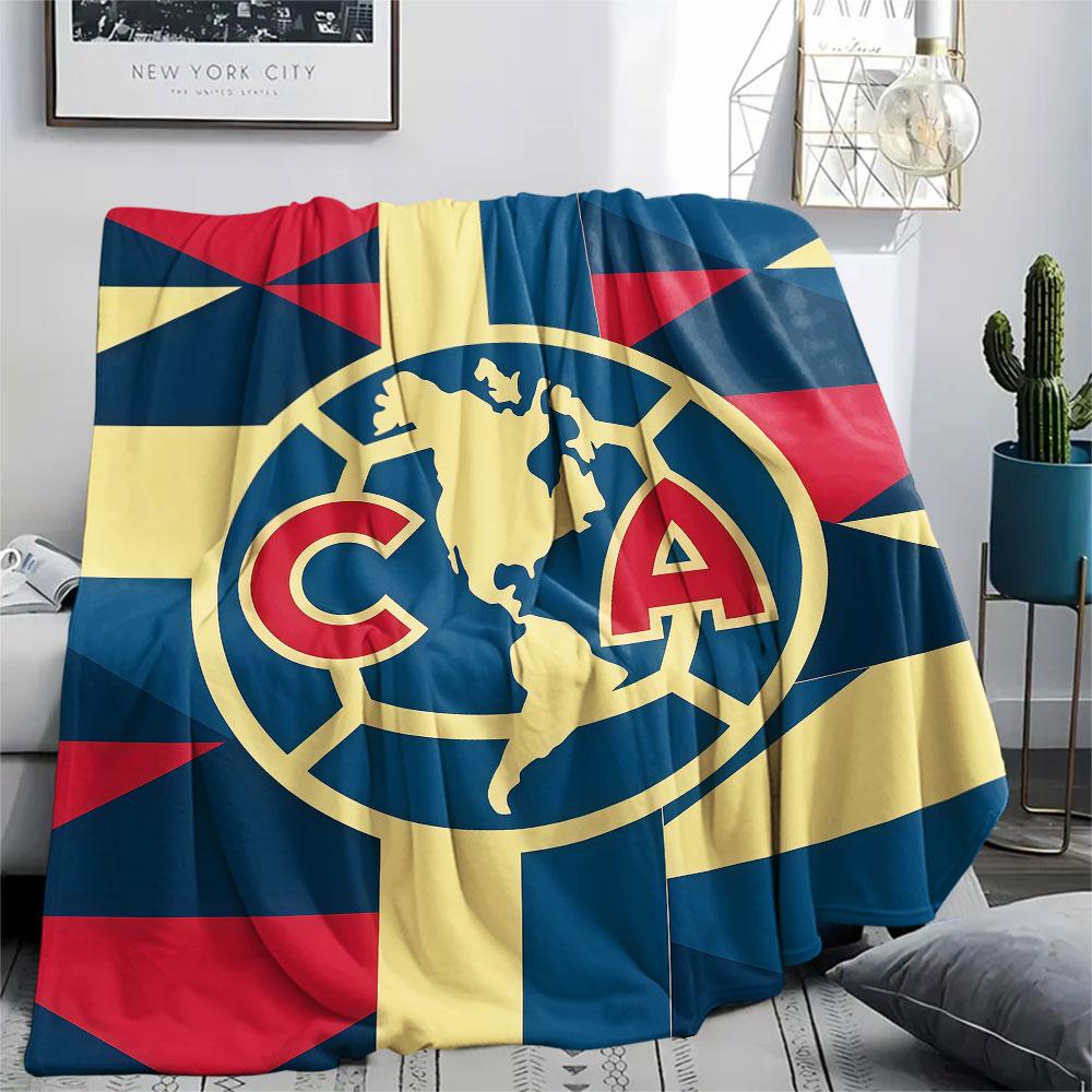 1PC Club America Patterned Flannel Blanket Suitable For All Seasons for Home Decor Warmth and Comfort Gifts Holiday Present