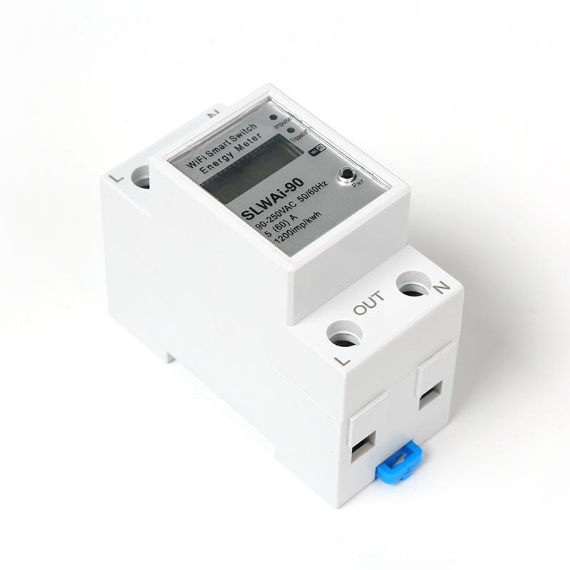 Tuya Smart WiFi 220V Multifunctional Digital Electricity Meter with Remote Control and DIN Rail Mount