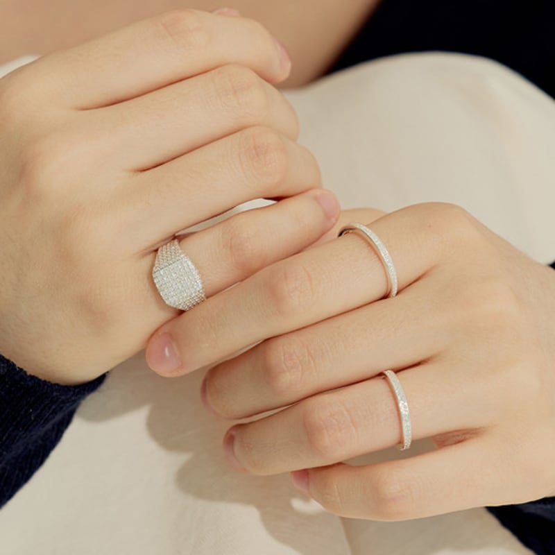 Murmur [925silver]Twinkle Frame Cubic Ring