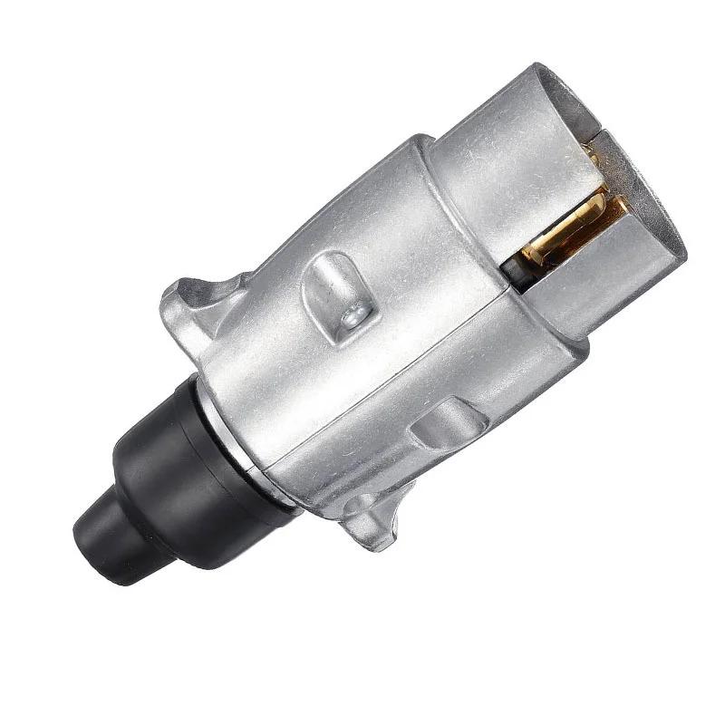 12V 7 Pin Aluminum Alloy Plug Trailer Connector Towing Supply Power Tool Caravan Truck Socket Accessories EU Plug Adapter