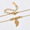 18K Gold Heart Necklace: Japanese & Korean Style, Stainless Steel, Versatile Clavicle Chain for Women