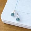 Natural A-Grade Jade Stud Earrings with 925 Sterling Silver - New Chinese Style In Red and Green Jade