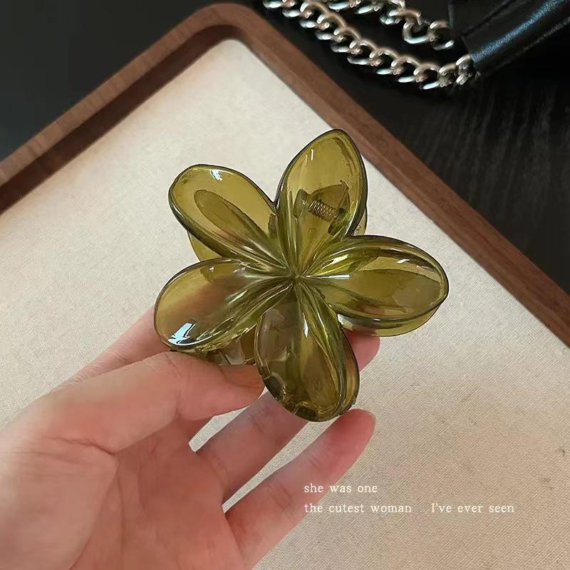 

Градиентный зажим-краб Плюмерия: Элегантное цветочное украшение для волос для праздничных причесок