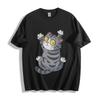 Funny Scared Cat T-Shirt - Hilarious Hanging Kitty Design Unisex Tee
