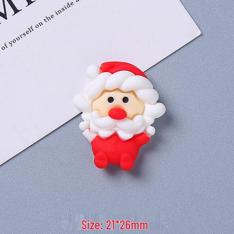 DIY Christmas Tree Santa Claus Resin Ornaments: Hair Clip, Phone Case, Bottle, Shoes, Clothing Stickers