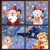 Christmas Stickers, Snowflake,Elk,Snowman,Santa Claus for Door, Wall, Window, Decoration Display
