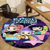 KPop Demon Hunters Pattern Round Rug, Indoor/Outdoor Mat, for Picnic, Gameroom, Bedroom, Office, Living Room, Home Decor Carpet, Birthday Gift