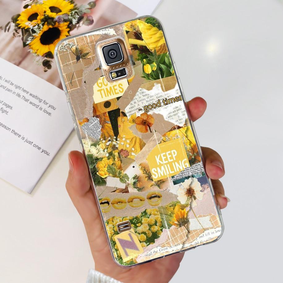 For Samsung Galaxy S5 Case G900F G900I i9600 S 5 Back Cover Cool Painted Soft Silicone Clear Phone Case For Samsung S5 Neo Coque