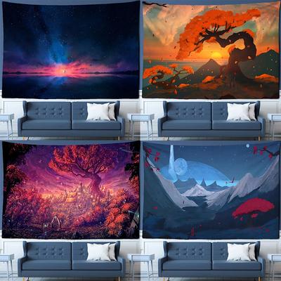 Starry Sky Landscape Wall Decoration Tapestry Home Living Room Tapestry