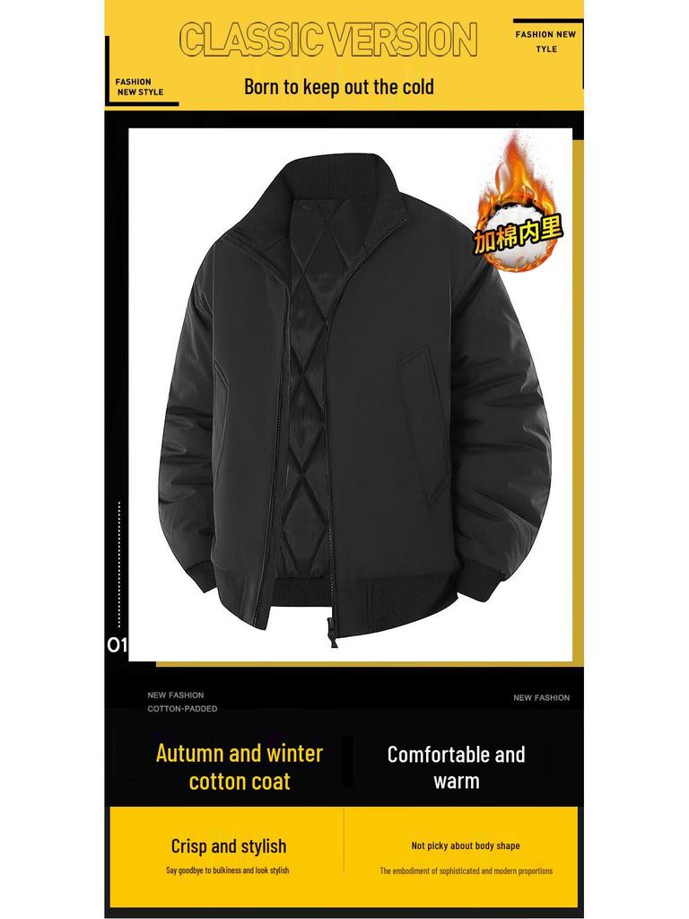 EASTERN CAMEL Men's Winter Padded Bomber Jacket