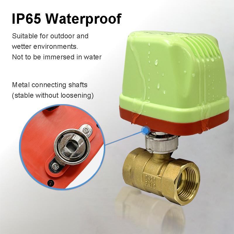 1/2" 3/4" 1" 2" IP65 Waterproof Motorized Ball Valve 220V 12V 24V Brass Electric Ball Valve 3 Wire/2 Wire Ball Valves