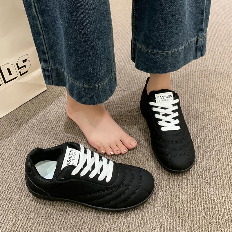 Autumn New Trend Korean Version Temperament Fashion Foreign Style lace-up Round toe Versatile Casual Comfortable flat shoes