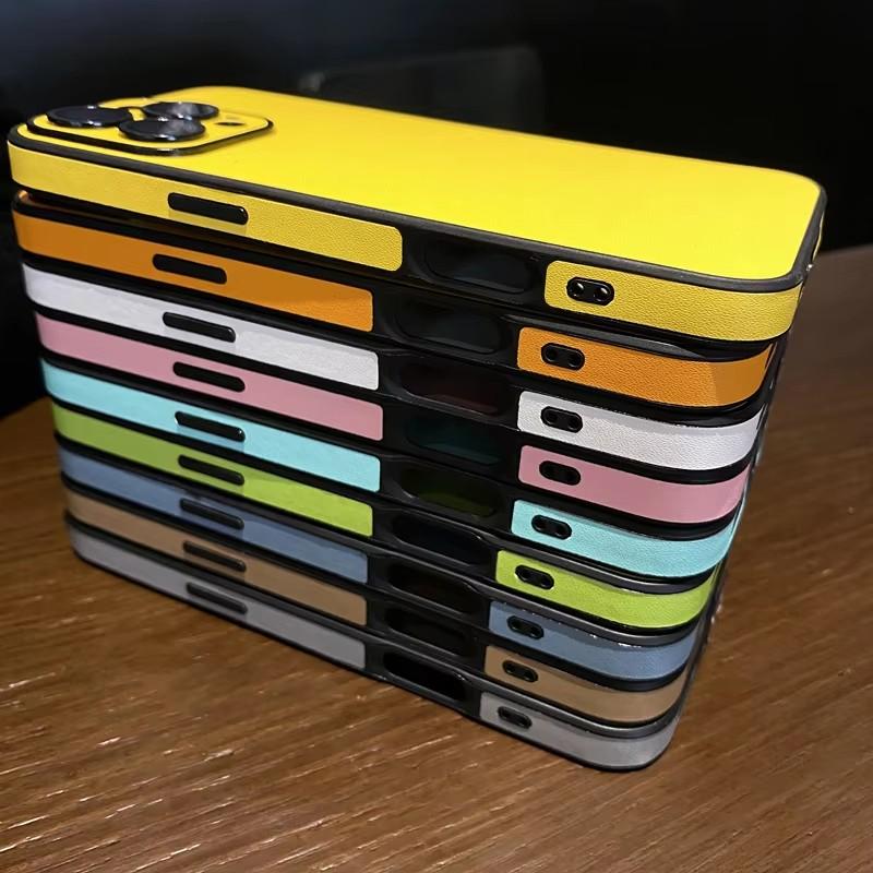 Luxury Matte Cortex Phone Case For iPhone 17 16 15 14 13 12 11 Pro Max Plus Shockproof Lens Protection Bumper Back Cases Cover